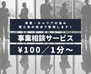 事業・キャリアの悩み、第三者の視点で整理します あなたの「壁打ち相手」となり、思考を言語化します。 イメージ1