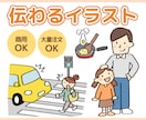 イラストレーターがシンプルで伝わる挿絵を作成します 一目で分かりやすい、目立つイラストです。 イメージ1