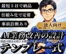 生成AIマッチング診断と業務効率化説明書承ります 属人化とムダ作業を削減。業務→設計→テンプレ化→定期改善 イメージ1