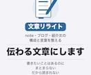 伝わらない文章を、読みやすく整えます note・ブログ・サービス紹介文の構成とリライト イメージ1