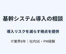 基幹システム導入の相談・壁打ちします 導入リスクを減らすための実務的アドバイス イメージ1