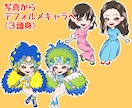 立ち絵から、写真から！可愛くデフォルメ化します アイコンや等身絵、写真のデフォルメ化にどうぞ！ イメージ3