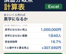 損益分岐点エクセル｜赤字にならない客数も出せます 赤字にならない客数と、値上げ・人を増やす案の比較 イメージ1
