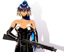 クール系女の子のイラスト描きます カッコイイ系なら自信あり！武器についてもお任せを！ イメージ1