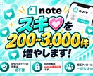 note投稿を拡散してスキ+200件を増やします noteの投稿を格安で拡散！最大3,000件に対応！ イメージ4
