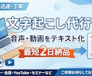 音声・動画の文字起こし承ります 丁寧な校正で読みやすく仕上げます イメージ2