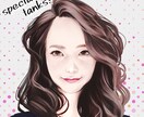 ガーリーイラストでお洒落な似顔絵描きます お気に入りの似顔絵で、いつもの日常を少し楽しく。 イメージ1