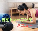 自宅トレーニングメニュー作成します ダイエット・筋力アップなど、トレーニングのプロが目的別に作成 イメージ1