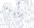 ラフな線画イラスト制作します 描き込まなくてもいいけどビジュアルに起こしたい場合にどうぞ！ イメージ1