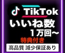 TikTokいいね＋10000数～増やします 【得点付き】セーブ数、シェア数合計1000振り分け可能！ イメージ1