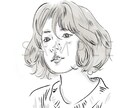 シンプルな人物画(線画)を描きます お写真をペンタッチでスッキリとしたイラストにします イメージ3