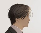 写真よりも柔らかく、落ち着いた似顔絵をお描きします リアルでクールなタッチ｜名刺・アイコン・プレゼントに！ イメージ6