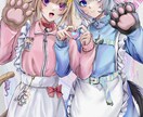 病みかわイラスト制作します MVイラストから立ち絵、アイコンを病みかわいく描きます！ イメージ3