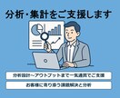 分析からレポートまで分析業務を一気通貫で支援します お客様のための高度な分析とわかりやすいレポート作成 イメージ1