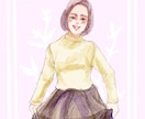 あなたにあった色合いと絵柄をご提案します おしゃれ可愛い水彩風イラストで、貴方の魅力を引出します！ イメージ5