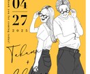 オシャレなデザインのウェルカムボードを作成します お写真からイラストを描きます♫ イメージ8