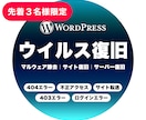 ワードプレス改ざん・ハッキングの復旧をします 【復旧保証】ウイルス、マルウェア除去。不正アクセスから復活 イメージ1