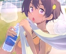 アニメスタイルの魅力的なイラスト作成します 背景込みの分かりやすいキャッチーな小説挿絵風イラストも可能！ イメージ1