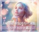 30分チャット鑑定＊お相手の気持ちをお伝えします お相手のお気持ちと恋愛の今後＊ルノルマンカードでみていきます イメージ1