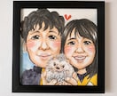 プレゼントや記念日に★可愛い似顔絵を描きます 【送料込/額有り】やさしい雰囲気の手描き似顔絵お描きします イメージ6