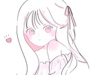 ゆるふわ　ガーリーなイラスト、似顔絵作成いたします シンプルでアナログ感のある可愛いイラスト！ イメージ3
