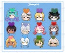 ハートもち顔/アイコン描きます 顔のみ可愛いイラスト！グッズ映え間違いなし！ イメージ2