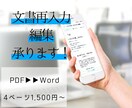 文書の再入力、編集を行います 文書の再入力や編集、整文を承ります！お気軽にご相談ください！ イメージ1