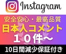 Instagram✦日本人コメント10件増加します Instagram✦日本人コメント増加｜高品質｜振分対応可能 イメージ1