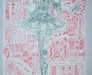 原画イラスト依頼受け付けます ハガキ大サイズでミリペンを使って素敵な絵を描いています！ イメージ3