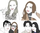 即対応◎おしゃれで飾れる似顔絵描きます シンプルでおしゃれ！プレゼントなどにぴったりな似顔絵です♪ イメージ1