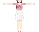 アニメ調なキャラクターをモデリングします blenderをつかって3dモデリングします イメージ5