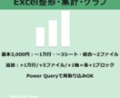 Excel整形・集計・グラフ作成を迅速対応します データを“使える形”に整えます！ イメージ2
