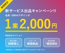 期間限定　一案￥2000でデザインします プロのデザイナーが名刺等のデザインを一案￥2000で作成！ イメージ1