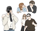 思い出のお写真をかわいいイラストにします シンプルでおしゃれだからずっと形に残る！ イメージ4