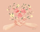 エレガントで可愛い雰囲気の花イラストを描きます お好きな花、誕生花、メッセージ付きでギフトにもおすすめ！ イメージ2