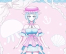 キラキラしたかわいい女の子のイラストを描きます 1枚絵、立ち絵、SNSアイコンなど イメージ6