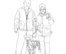 お気に入りのお写真をほっこりイラストにします 白黒、カラー、線のみ、追加で周辺にお好きなイラストも無料 イメージ3