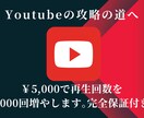 YouTube動画の再生回数3000増加させます リアル視聴者の再生回数を3,000回PRで増やします イメージ1