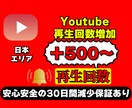 YouTubeの日本エリアの再生回数を増やします YouTube日本エリアの再生回数を高品質＆激安で500増加 イメージ1