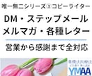 ステップメール・DM・メルマガ・各種レター承ります L社報酬ランキング7年連続コピーライター１位｜迅速・丁寧 イメージ1