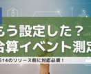 合算イベント測定周りの対応サポートいたします 実際に対応完了までフルサポートいたします イメージ1