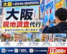 大阪の現地調査・写真撮影を代行します 店舗・商品・現地状況を写真付きで詳しく調査・報告 イメージ1