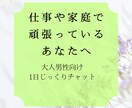 仕事や家の事疲れた男性へチャットでやさしく聞きます 40代50代男性の心をそっと癒します。ほっとする時間をどうぞ イメージ1