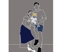 家族写真や前撮りなど！想い出の写真を線画にします 想い出の1枚を線画に。待受けやウェルカムボードの素材にぜひ！ イメージ3