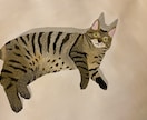 ペットの猫ちゃんの絵描きます 水彩絵の具で味のある猫の絵を描きます イメージ3
