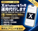 100万フォロワー運用者がXを1ヶ月運用代行します 設計から投稿30本・レポートまで体制で回します イメージ1