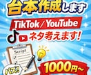 動画台本・ネタ作成します TikTok・YouTubeショートの台本作ります イメージ1