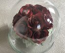 プロポーズの花束ダズンローズ保存　ブーケを残します ガラス製ハイD 特別な日の花を立体的に保存　ドライ加工 イメージ6