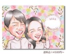 送料込☆綺麗め優しいタッチで似顔絵をお描きします 繊細で華やかな似顔絵です☆プレゼントにも選ばれています！ イメージ3