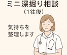心がぐらつく人、クッション言語を一緒に作りますます 気持ちを整理するミニ深掘り相談（1往復） イメージ1